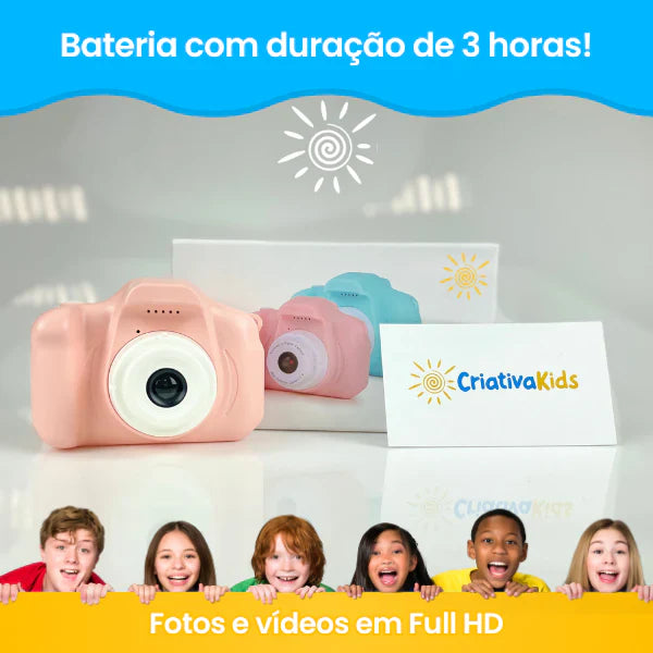 Câmera Digital Criativa Kids - Acompanha Cartão de Memória de Graça!