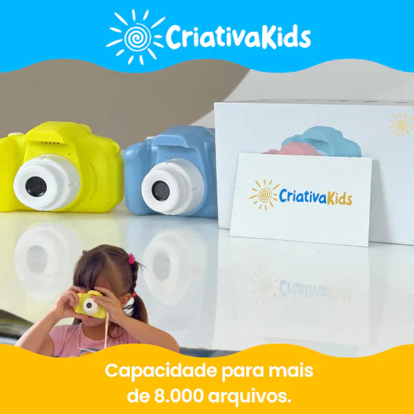 Câmera Digital Criativa Kids - Acompanha Cartão de Memória de Graça!