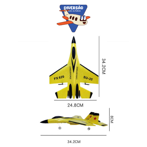 Avião de Controle Remoto Profissional - Aircraft - Criativa Kids