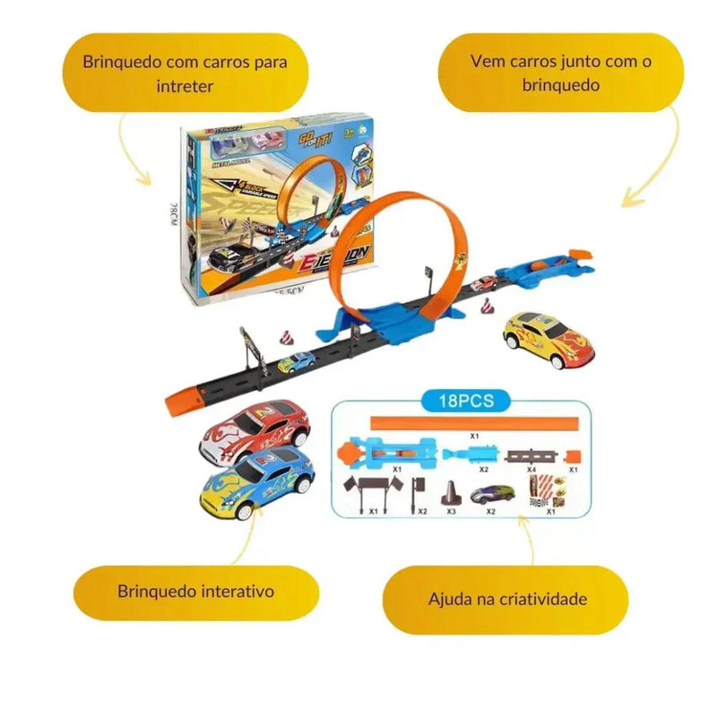 Pista De Carrinho Infantil Looping - Criativa Kids