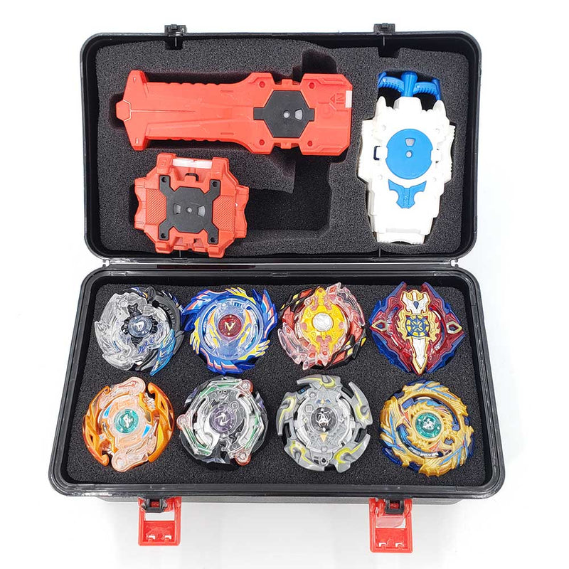 KIT COM 8 BEYBLADES + LANÇADORES - Criativa Kids