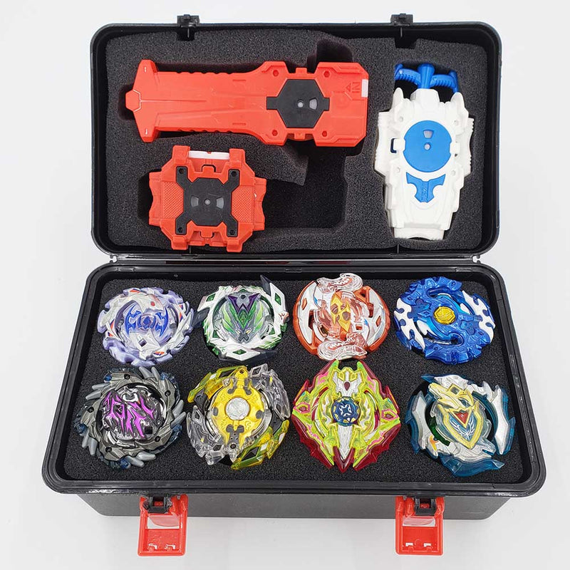 KIT COM 8 BEYBLADES + LANÇADORES - Criativa Kids