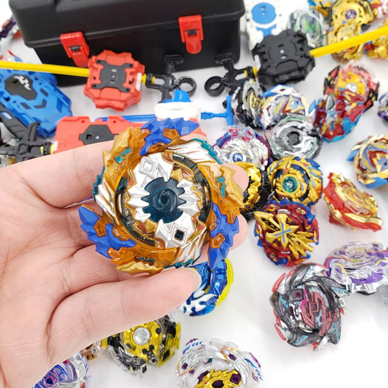 KIT COM 8 BEYBLADES + LANÇADORES - Criativa Kids