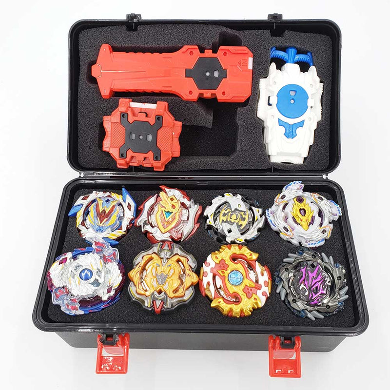 KIT COM 8 BEYBLADES + LANÇADORES - Criativa Kids