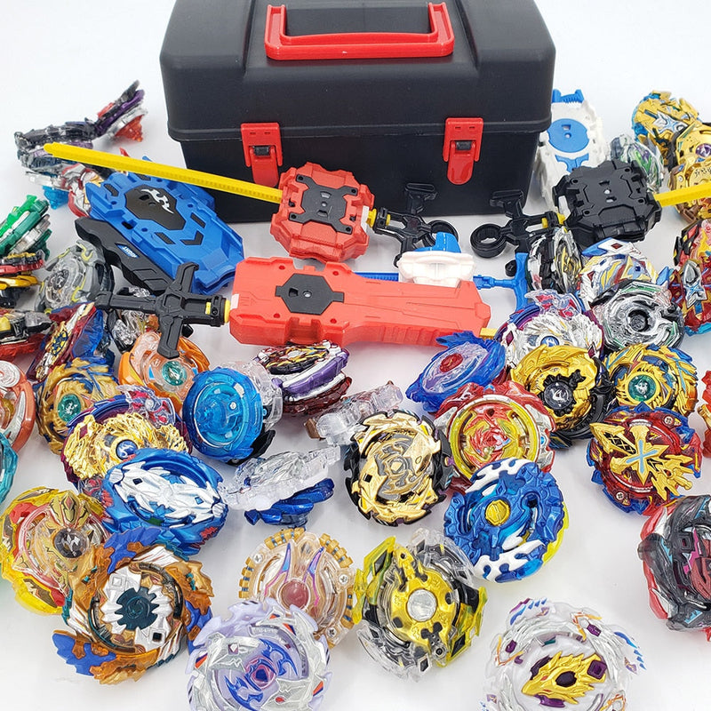 KIT COM 8 BEYBLADES + LANÇADORES - Criativa Kids