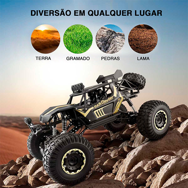 Rock Crawler Off Road 4x4 - Carrinho de Controle Remoto - Criativa Kids