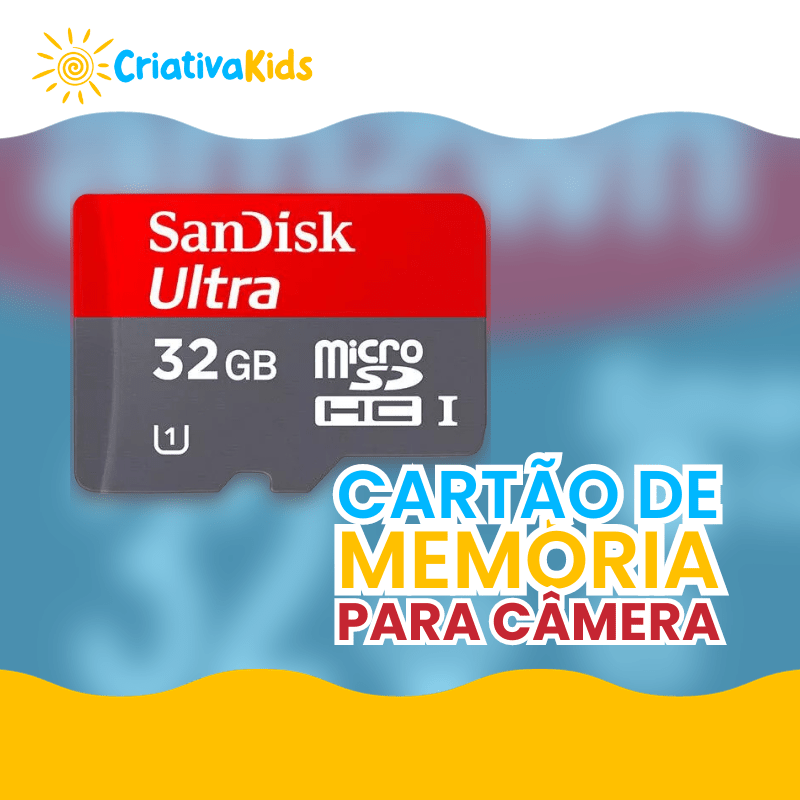 Cartão de Memória 32 GB Para Câmera Digital - Criativa Kids