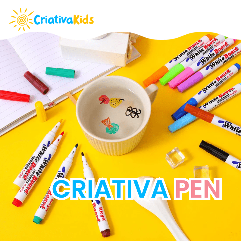 Criativa Pen - Caneta Mágica de Tinta Flutuante + Brinde Exclusivo - Criativa Kids